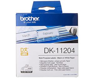 Brother Etichette Carta pretagliata DK11204 17 X 54 MM MULTIPROPOSITO 400 Etichette