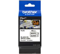 Brother FLE-2511 Pro Tape, 45mm x 10.5mm, testo nera/nastro bianco, 72pz, nastro originale