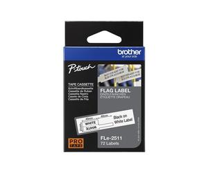 Brother FLe 2511 Polyester black auf Wei 72 Etikett en 1 FLE2511