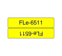 Brother FLE-6511 nastro per etichettatrice Nero su giallo NEW