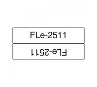 Brother FLE-2511 Pro Tape, 45mm x 10.5mm, testo nera/nastro bianco, 72pz, nastro originale