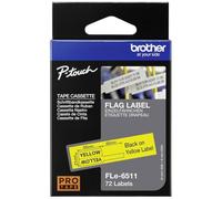 Brother FLE-6511 nastro per etichettatrice Nero su giallo