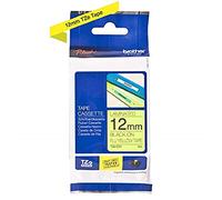 Brother Gloss Laminated Labelling Tape - 12mm, Black/Yellow