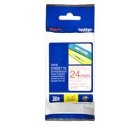 Brother Gloss Laminated Labelling Tape - 24mm, Red/White TX nastro per etichettatrice