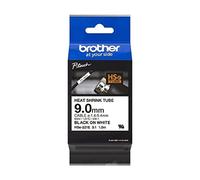 BROTHER Heat Shrink Tube Black on White - NUOVO