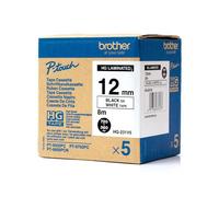 Brother HGe-231V5 Cassetta nastro Kit da 5 Colore Nastro: Bianco Colore