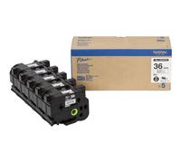 Brother HGe-261V5 Cassetta nastro Kit da 5 Colore Nastro: Bianco Colore
