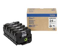 Brother HGe-M951V5 Cassetta nastro Kit da 5 Colore Nastro: Argento (opaco)