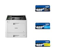Brother HLL8260CDW Stampante Laser a Colori, 31 ppm Kit toner originali colori TN423BK fino a 6.500 pag e TN423C/M/Y da 4.000 pag cad