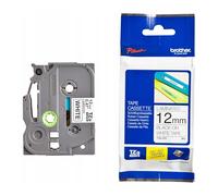 Brother Labelling Tape - 12mm, Black/White, Blister nastro per etichettatrice M