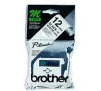 Brother Labelling Tape - 12mm, Black/White, Blister nastro per etichettatrice M NEW