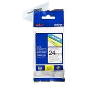 Brother Labelling Tape Cassette, Black on Clear, 24 mm 24 mm Black on Clear