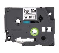 Brother Laminated Tape, Retail Packaging, 1 Inch, Black on White (TZe251) 1" Tap