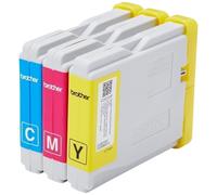 Brother LC-1000C/LC-1000M/LC-1000Y Inkjet Cartridge, Cyan/Magenta/Yellow, Multi-