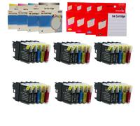 BROTHER LC-1100 KIT 4 10 20 30 CARTUCCE COMPATIBILI BK C M Y 28ml-BK 12ml- C M Y
