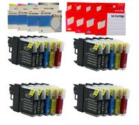 BROTHER LC-1100 KIT 4 10 20 30 CARTUCCE COMPATIBILI BK C M Y 28ml-BK 12ml- C M Y