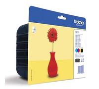 Brother LC121VALBPDR cartuccia d'inchiostro 4 pz Originale Nero, Ciano, Magenta, Giallo