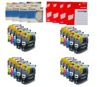 BROTHER LC-123 KIT 4 10 20 30 CARTUCCE COMPATIBILI BK C M Y 9ml-BK, 8ml-C M Y
