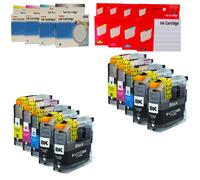 BROTHER LC-123 KIT 4 10 20 30 CARTUCCE COMPATIBILI BK C M Y 9ml-BK, 8ml-C M Y