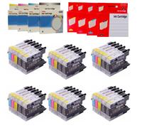 BROTHER LC-1240 KIT 4 10 20 30 CARTUCCE COMPATIBILI BK C M Y 20ml BK 10ml C M Y