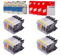 BROTHER LC-1240 KIT 4 10 20 30 CARTUCCE COMPATIBILI BK C M Y 20ml BK 10ml C M Y