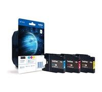 Brother LC-1280XLRBWBP Cartuccia Inkjet Serie 1280, Ciano/Magenta/Giallo