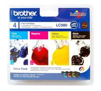 Brother LC980VALBP cartuccia d'inchiostro 4 pz Originale Nero, Ciano, Magenta, Giallo