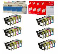 BROTHER LC-985 KIT 4 10 20 30 CARTUCCE COMPATIBILI BK C M Y 28ml-BK, 12ml-C M Y