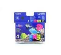 Brother LC1000VALBP Cartucce InkJet Originali, Capacità Standard, fino a 500 Pagine Nero, 400 Pagine Colori, MultiPack, Nero/Ciano/Magenta/Giallo