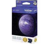 Brother LC1220Y Cartucce InkJet Originali, Capacità Standard, fino a 300 Pagine, per Stampanti DCP-J525W / DCP-J725DW /DCP-J925DW / MFC-J430W / MFC-J625DW / MFC-J825DW, Giallo