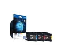 ORIGINALE Brother Multipack ciano / magenta / giallo LC-1280XL LC1280XLRBWBPDR 3 cartucce d'inchiostro LC-1280XL: C+M+Y