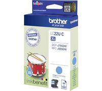 Brother LC22UC Cartuccia d'Inchiostro, 1200 Pagine Stampate, XL, Ciano