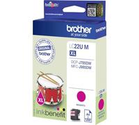 Brother LC22UM Cartuccia d'Inchiostro, 1200 Pagine Stampate, XL, Magenta