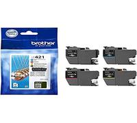 Brother LC421 Value Pack - Confezione da 4 - Nero, Giallo, Ciano, Magenta - Originale - Cartucce d'inchiostro