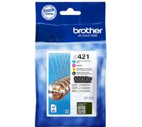 ORIGINALE Brother Multipack nero / ciano / magenta / giallo LC-421 LC421VAL 800 pagine