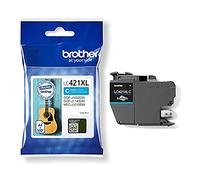 Brother LC421XLC Cartuccia InkJet Originale, Alta Capacità, fino a 500 Pagine, per Stampanti DCPJ1050W / MFCJ1010DW, Ciano