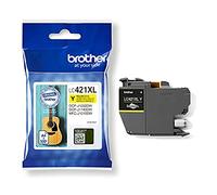 Brother LC421XLY Cartuccia InkJet Originale, Alta Capacità, fino a 500 Pagine, per Stampanti DCPJ1050W / MFCJ1010DW, Giallo