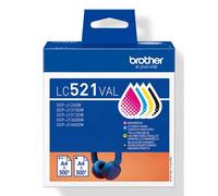 Brother LC521VAL cartuccia d'inchiostro 4 pz Originale Nero, Ciano, Magenta, Giallo