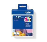 Brother LC527VAL | Kit da 4 Cartucce ink | Include colori Nero, Ciano, Magenta e Giallo | da 1300 pag (Nero) e 900 pag (Colori) | per stampanti MFCJ4350DW / MFCJ4550DW