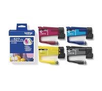 Brother LC527VAL | Kit da 4 Cartucce ink | Include colori Nero, Ciano, Magenta e Giallo | da 1300 pag (Nero) e 900 pag (Colori) | per stampanti MFCJ4350DW / MFCJ4550DW