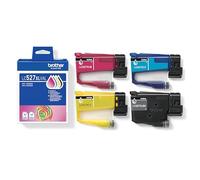 Brother LC527XLVAL, Cartucce InkJet Originali, Multipack Nero e Colori | Alta Capacità. 3000 pag Nero, 2000 pag Colori. Per stampanti MFCJ4350DW, MFCJ4550DW