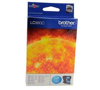 Brother LC980C Cartuccia InkJet Originale, Capacità Standard, fino a 260 Pagine, per Stampanti DCP195C/DCP197C, Ciano