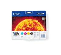 Brother LC980VALBP Cartucce InkJet Originali Capacità Standard, fino a 300 Pagine Nero, fino a 260 Pagine Colori, per Stampanti DCP195C, DCP197C, Multicolore, Nero/Ciano/Magenta/Giallo
