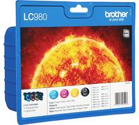 Brother LC980VALBP cartuccia d'inchiostro 4 pz Originale Nero, Ciano, Magenta, Giallo