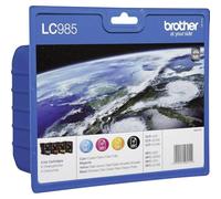 Brother LC985VALBP Cartucce InkJet Originali, Capacità Standard, fino a 300 Pagine Nero, fino a 260 Pagine Colori, per Stampanti DCPJ140W / DCPJ315W, MultiPack, Nero/Ciano/Magenta/Giallo