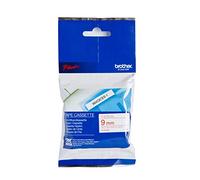 Brother M-K222BZ Cassetta Nastro per Etichettatura, Rosso su Bianco, 9 mm di Larghezza