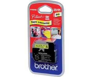 Brother M-K621B nastro per etichettatrice Nero su giallo NEW
