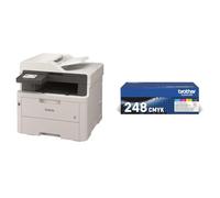 Brother MFCL3760CDW Multifunzione LED a Colori, 26 ppm in BUNDLE con TN248VAL multipack 4 colori da 1.000 pag cad