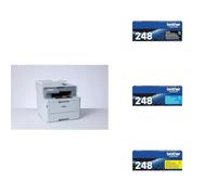Brother MFCL8390CDW Multifunzione LED a Colori, 30 ppm Kit toner 4 colori TN248BK/C/M/Y fino a 1.000 pag. cad.