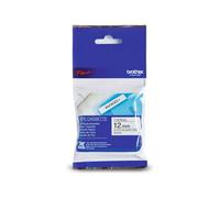 Brother Labelling Tape - 12mm, Black/White, Blister nastro per etichettatrice M
